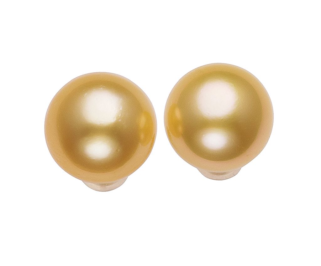 MINE PEARL -K18 Golden South Sea Pearl Earrings